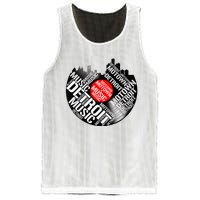 Detroit Motown Music  Detroit Skyline Record Mesh Reversible Basketball Jersey Tank