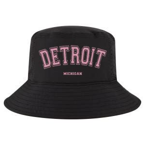 Detroit Michigan Mi Varsity Style On Detroit Cool Comfort Performance Bucket Hat