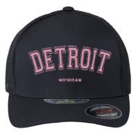 Detroit Michigan Mi Varsity Style On Detroit Flexfit Unipanel Trucker Cap