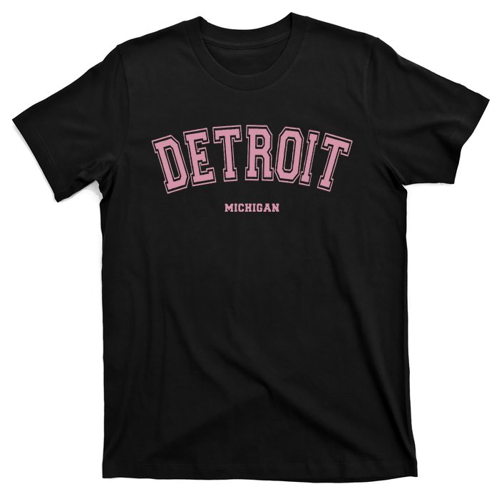 Detroit Michigan Mi Varsity Style On Detroit T-Shirt