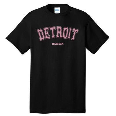 Detroit Michigan Mi Varsity Style On Detroit Tall T-Shirt