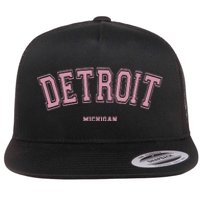 Detroit Michigan Mi Varsity Style On Detroit Flat Bill Trucker Hat