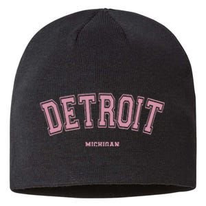 Detroit Michigan Mi Varsity Style On Detroit Sustainable Beanie