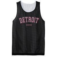 Detroit Michigan Mi Varsity Style On Detroit Mesh Reversible Basketball Jersey Tank