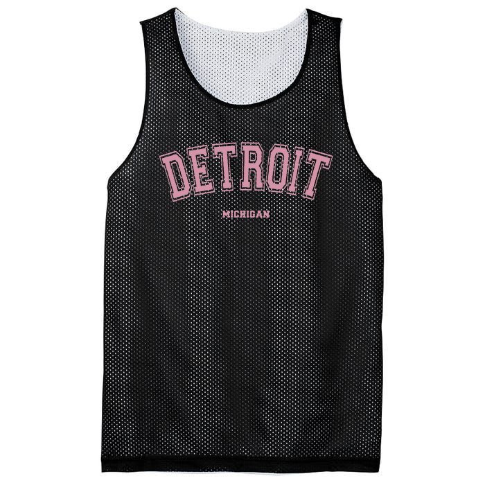 Detroit Michigan Mi Varsity Style On Detroit Mesh Reversible Basketball Jersey Tank