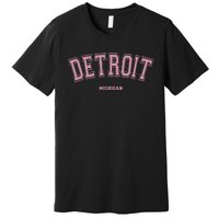 Detroit Michigan Mi Varsity Style On Detroit Premium T-Shirt