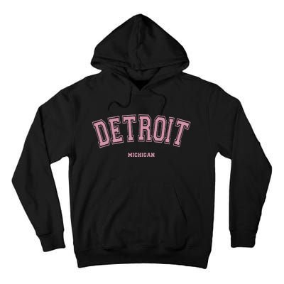 Detroit Michigan Mi Varsity Style On Detroit Tall Hoodie