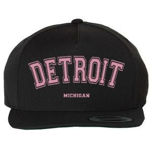 Detroit Michigan Mi Varsity Style On Detroit Wool Snapback Cap