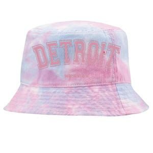 Detroit Michigan Mi Varsity Style On Detroit Tie-Dyed Bucket Hat