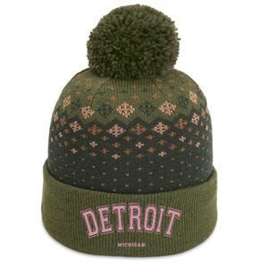 Detroit Michigan Mi Varsity Style On Detroit The Baniff Cuffed Pom Beanie