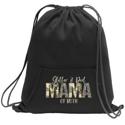 Dirt Mom Mama Of Both Sweatshirt Cinch Pack Bag