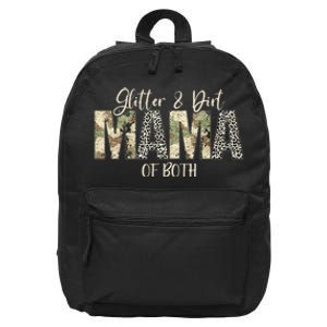 Dirt Mom Mama Of Both 16 in Basic Backpack