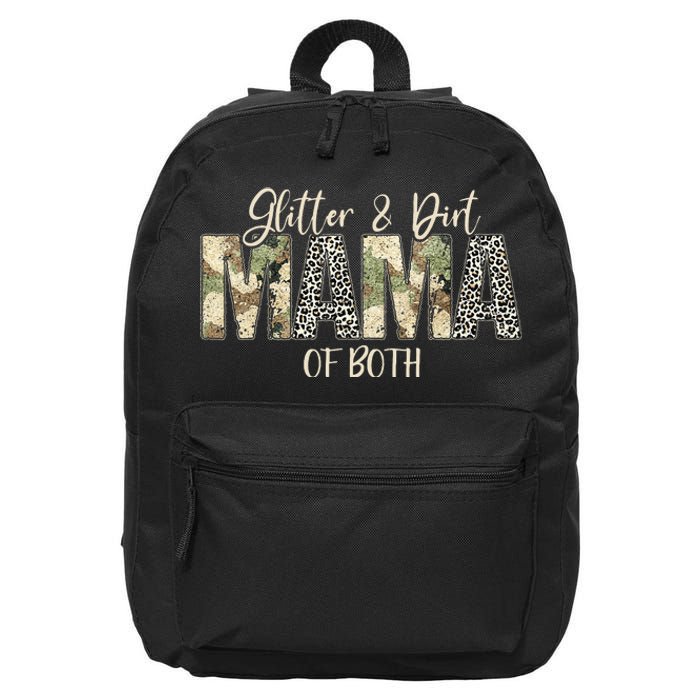 Dirt Mom Mama Of Both 16 in Basic Backpack