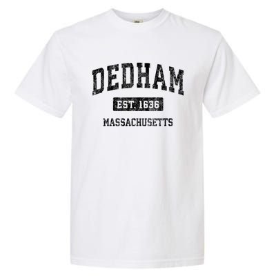 Dedham Massachusetts Ma Vintage Established Sports Design Garment-Dyed Heavyweight T-Shirt