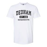 Dedham Massachusetts Ma Vintage Established Sports Design Softstyle CVC T-Shirt