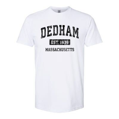 Dedham Massachusetts Ma Vintage Established Sports Design Softstyle CVC T-Shirt