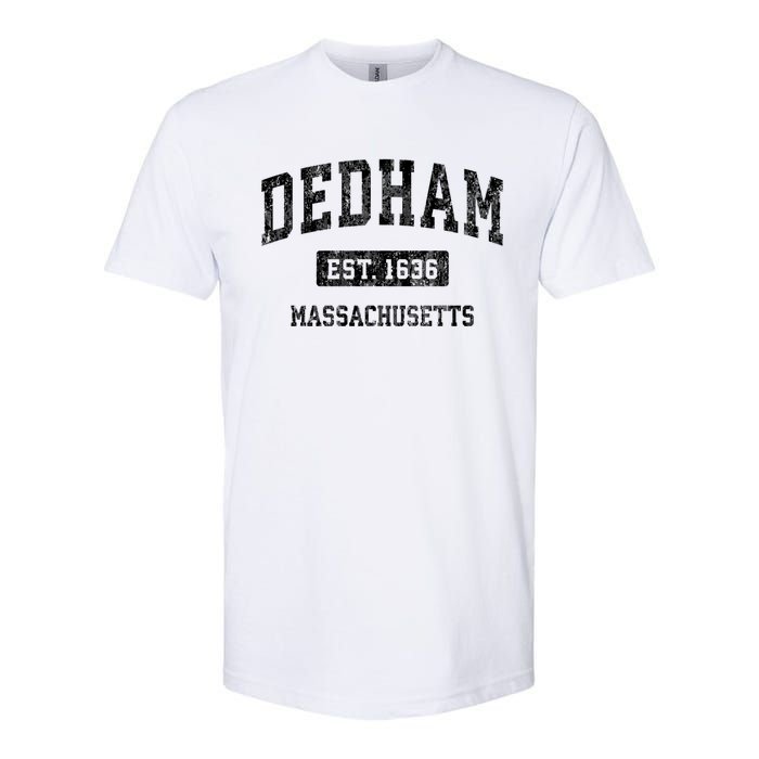 Dedham Massachusetts Ma Vintage Established Sports Design Softstyle CVC T-Shirt