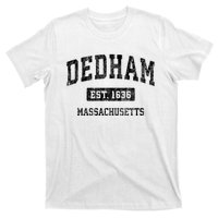 Dedham Massachusetts Ma Vintage Established Sports Design T-Shirt