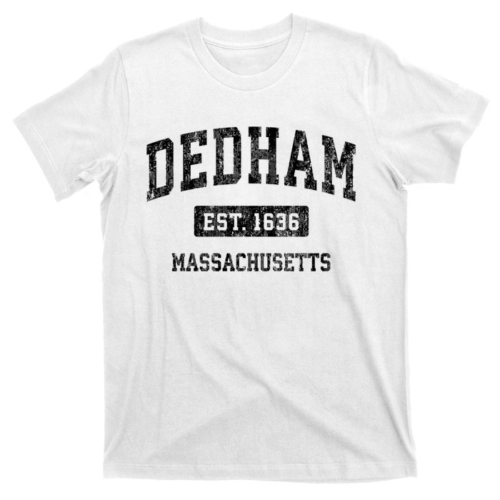 Dedham Massachusetts Ma Vintage Established Sports Design T-Shirt