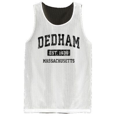 Dedham Massachusetts Ma Vintage Established Sports Design Mesh Reversible Basketball Jersey Tank