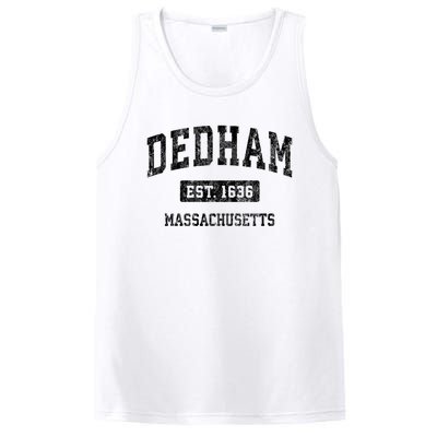 Dedham Massachusetts Ma Vintage Established Sports Design PosiCharge Competitor Tank