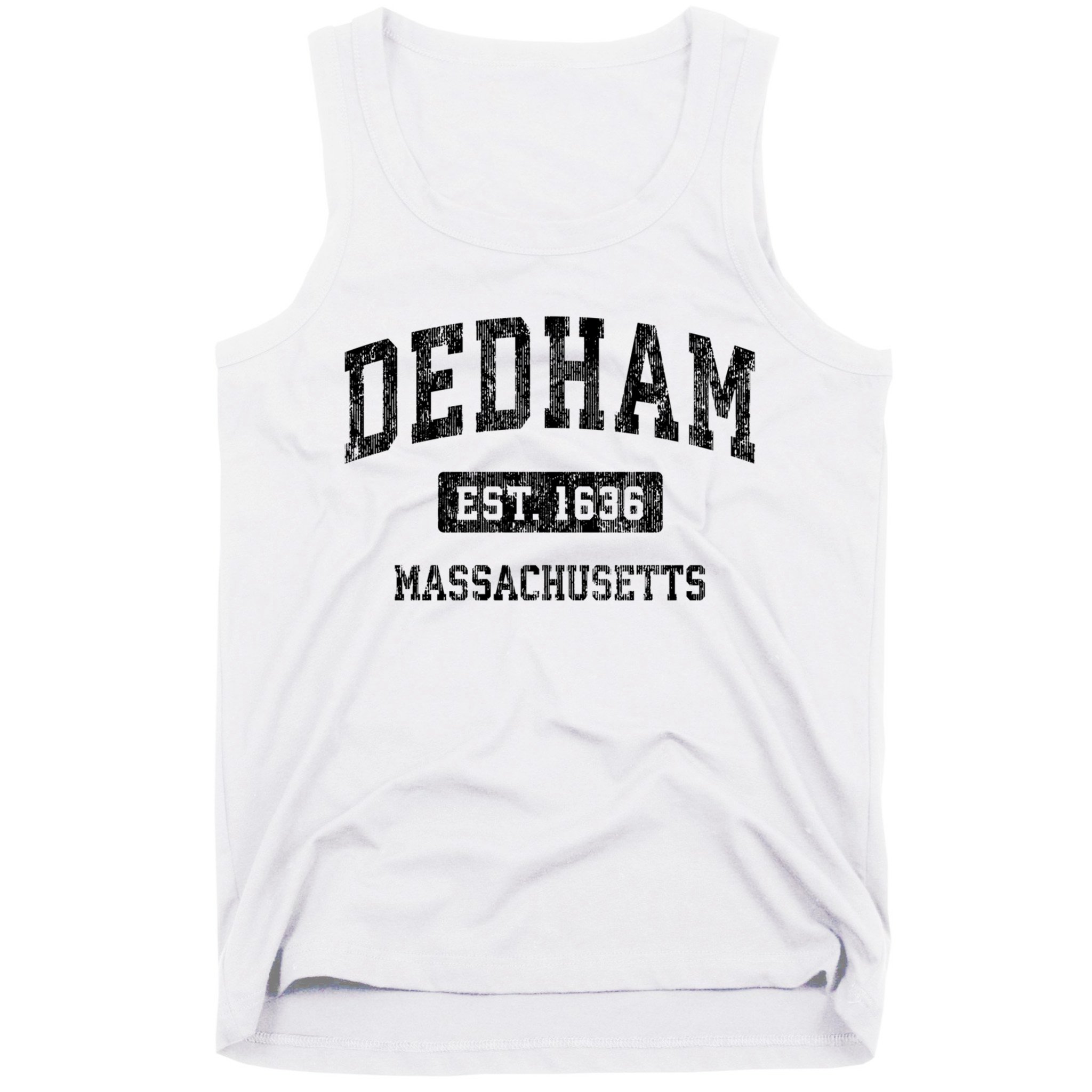Dedham Massachusetts Ma Vintage Established Sports Design Tank Top