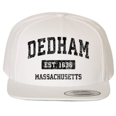 Dedham Massachusetts Ma Vintage Established Sports Design Wool Snapback Cap