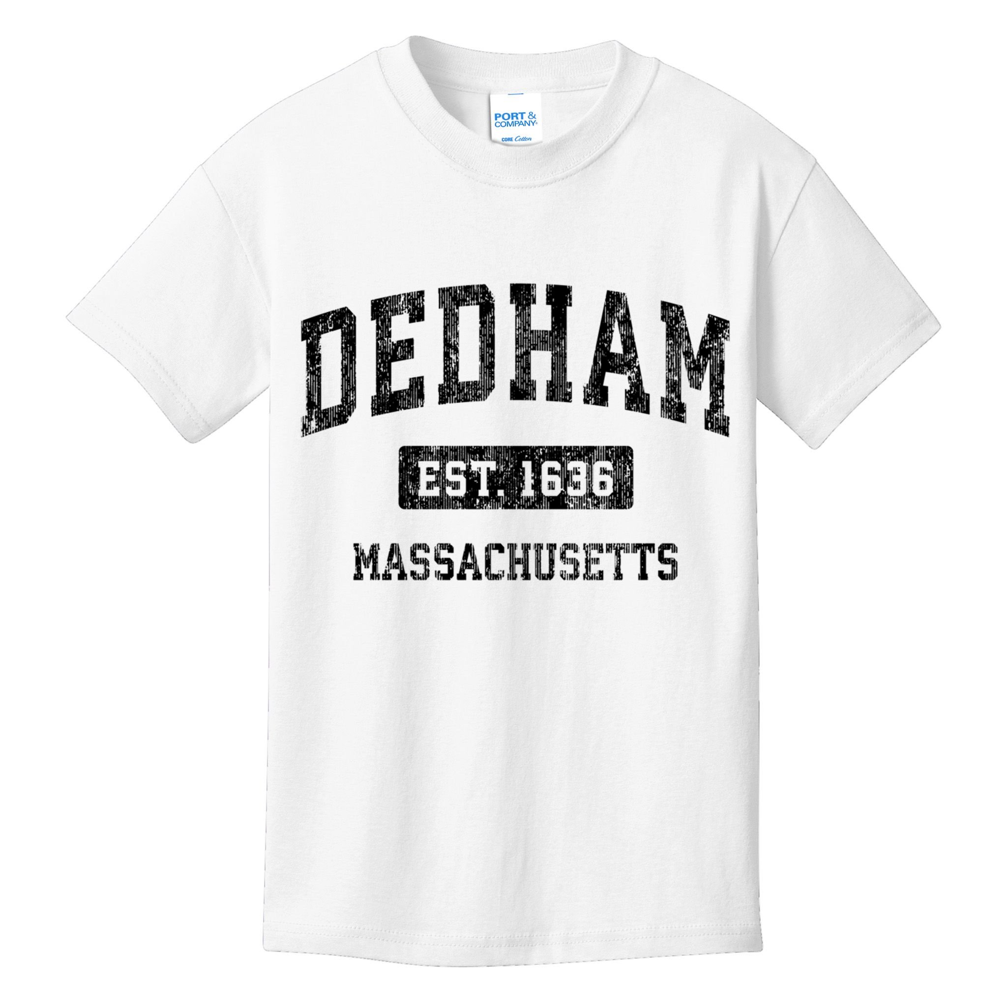 Dedham Massachusetts Ma Vintage Established Sports Design Kids T-Shirt