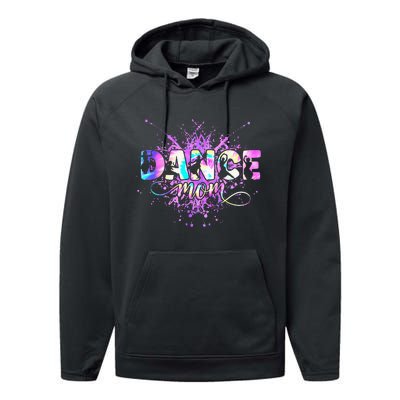 Dance Mom MotherS Day Dancing Dancer Mama Mommy Performance Fleece Hoodie