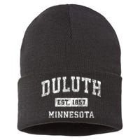 Duluth Minnesota Mn Vintage Established Sports Sustainable Knit Beanie