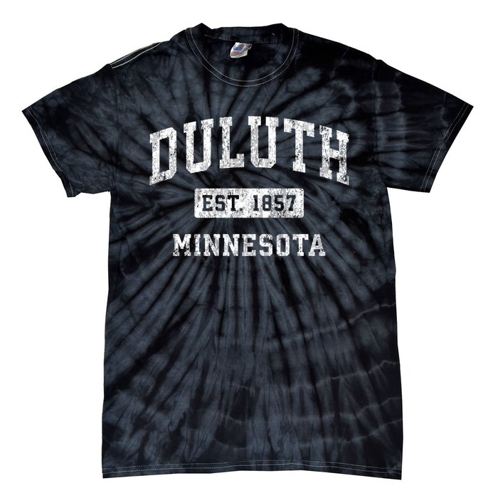 Duluth Minnesota Mn Vintage Established Sports Tie-Dye T-Shirt