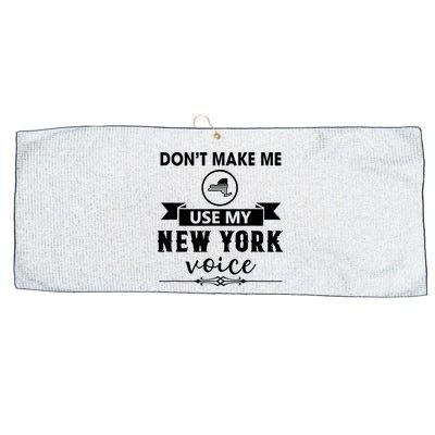Dont Make Me Use My New York Voice Large Microfiber Waffle Golf Towel