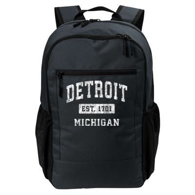 Detroit Michigan Mi Vintage Established Sports Design Daily Commute Backpack