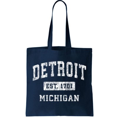 Detroit Michigan Mi Vintage Established Sports Design Tote Bag