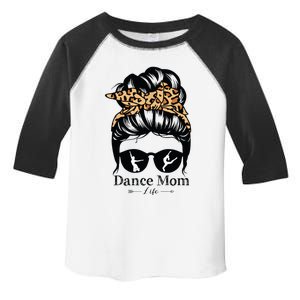 Dance Mom Messy Bun Hair Funny Leopard Dancer Toddler Fine Jersey T-Shirt