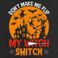 DonT Make Me Flip My Witch Switch Funny Halloween Witch Large Microfiber Waffle Golf Towel