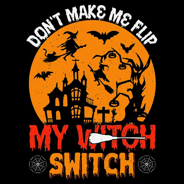 DonT Make Me Flip My Witch Switch Funny Halloween Witch Short Acrylic Beanie