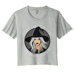 DonT Make Me Flip My Witch Switch Halloween Couples 2024 Women's Crop Top Tee