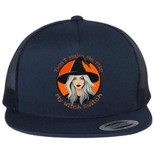 DonT Make Me Flip My Witch Switch Halloween Couples 2024 Flat Bill Trucker Hat