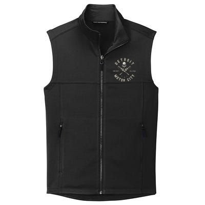 Detroit Michigan Motor City Spark Plug Wings Ride Fast Speed Collective Smooth Fleece Vest