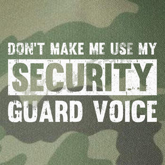 Don't Make Me Use My Security Guard Voice Security Guard Legacy Tie Dye Trucker Hat