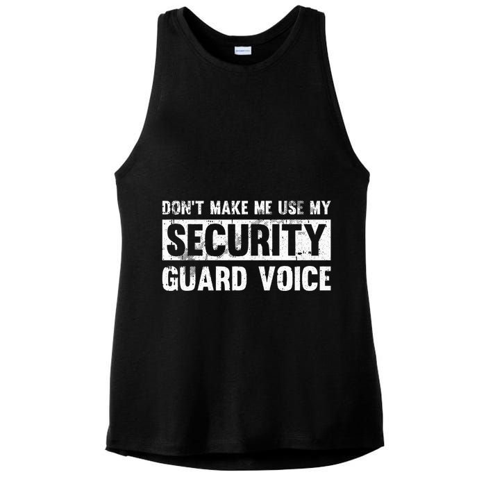 Don't Make Me Use My Security Guard Voice Security Guard Ladies PosiCharge Tri-Blend Wicking Tank
