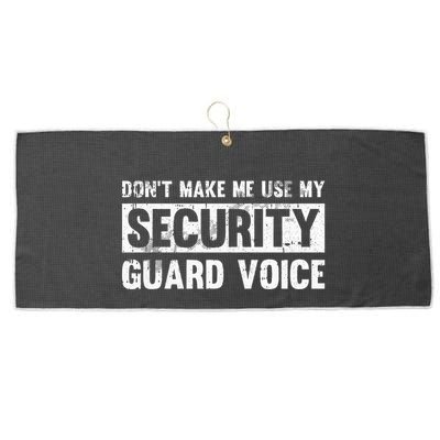 Don't Make Me Use My Security Guard Voice Security Guard Large Microfiber Waffle Golf Towel