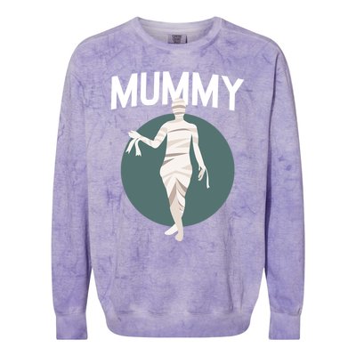 Deady Mummy Matching Mom Dad Halloween Funny Couples Gift Colorblast Crewneck Sweatshirt