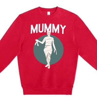 Deady Mummy Matching Mom Dad Halloween Funny Couples Gift Premium Crewneck Sweatshirt