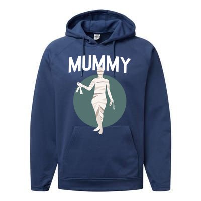 Deady Mummy Matching Mom Dad Halloween Funny Couples Gift Performance Fleece Hoodie