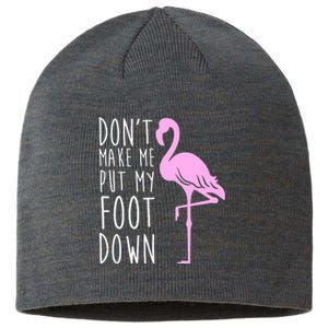 Don't Make Me Put My Foot Down Flamingo Sustainable Beanie