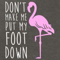 Don't Make Me Put My Foot Down Flamingo Cotton Canvas Backpack