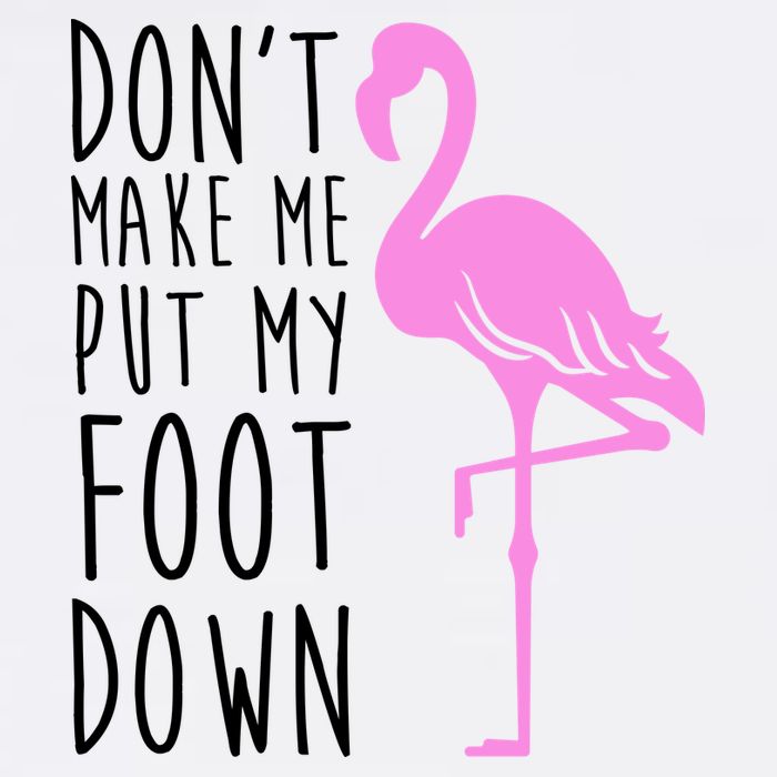 Don't Make Me Put My Foot Down Flamingo Garment-Dyed Sweatshirt