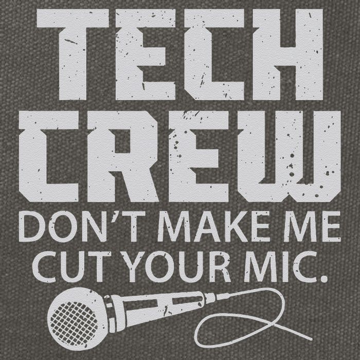 DonT Make Me Cut Your Mic Theater Tech Crew Novelty Cotton Canvas Backpack